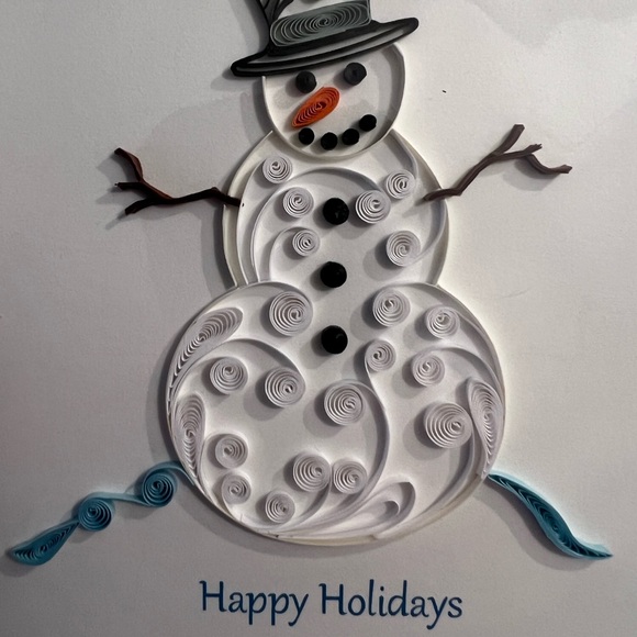 BI Handmade Hanukah+Holiday Quilling Blank Greeting Card Bundle of Two - Picture 4 of 6